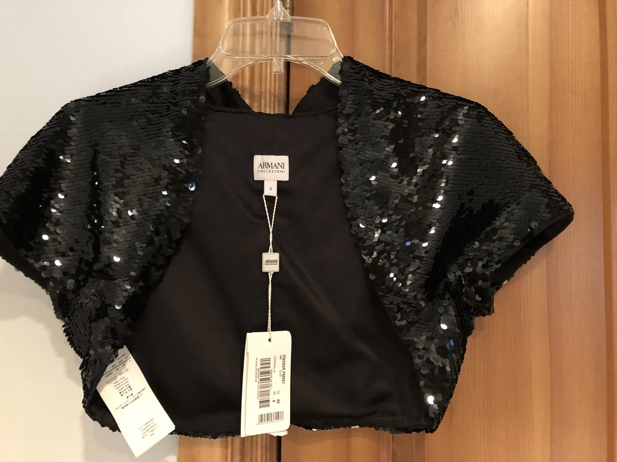 Black sequin top shrugs and boleros