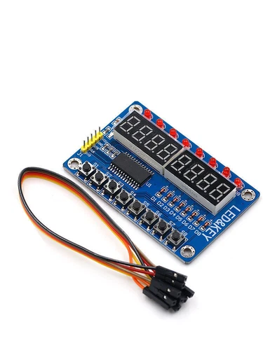 LED Tube 8-bit Digital Tube 8 Keys TM1638 AVR Display Module   12V (1pcs) #T8*