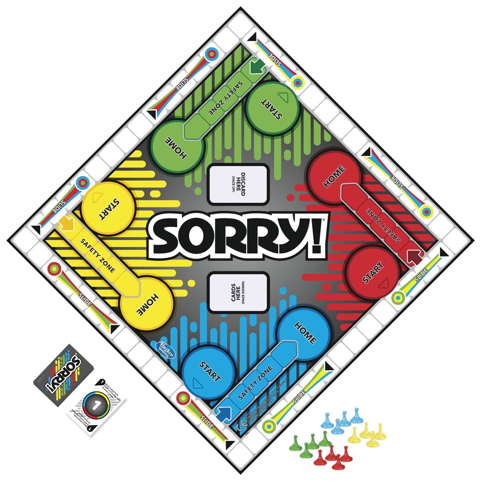 Sorry! Kids Board Game, Family Board Games for Kids, 2 to 4 Players