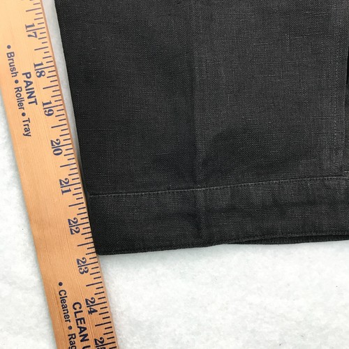 Pantalones LAUREN Ralph Lauren para mujer 10 negros Capri lino tejido costero ropa de salón - Imagen 19 de 20
