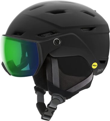 Smith Umfrage Multi-Einfluss Schnee Helmet&goggle Mattschwarz Chromapop Grün S