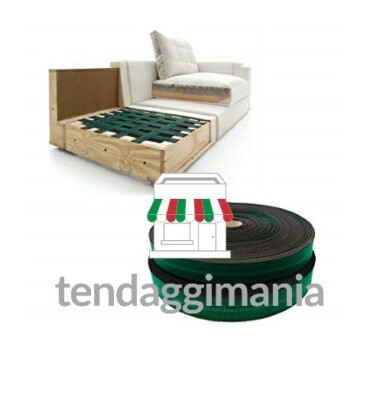 Cinghia Elastica Per Tappezzeria - 25m X 5cm, Per Divani E Sedie - Foto 2