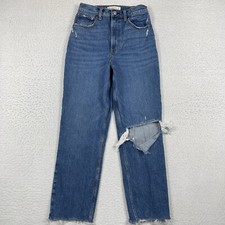 Abercrombie  Fitch Jeans Womens 27/4 Regular Blue 90s Straight Ultra High Rise