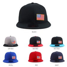 Small Side Yellow American Flag Patch Youth Size Superior Snapback - FREE SHIP