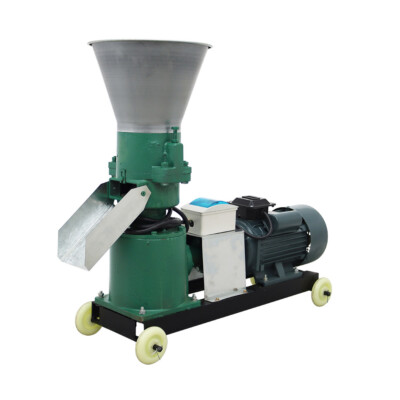 TECHTONGDA  220V 4mm Farm Animal Pellet Feed Mill Machine 150KG/h 2 Head Rollers