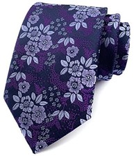 Men's Plaid Check Stripe Ties Pattern Business Formal One Size Violet Purple