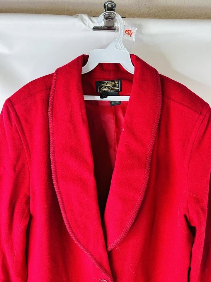 Vintage 80s Eddie Bauer Womens Large Wool Felted Oversized Baggy Blazer Jacket - Image 3 of 4