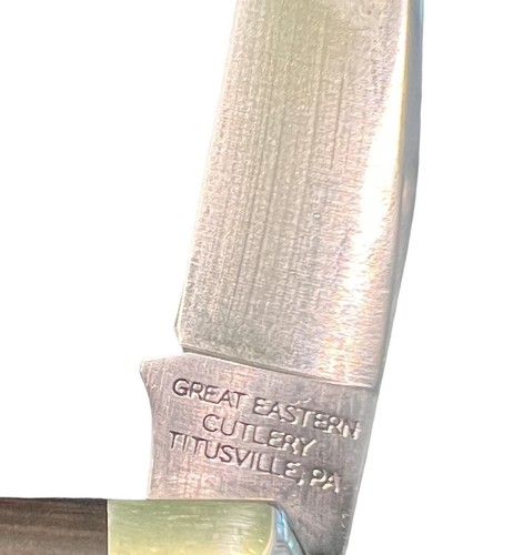 Pocketknife Great Eastern Cutlery GEC 818222 Coon Skinner Red Onion Micarta - Picture 7 of 17