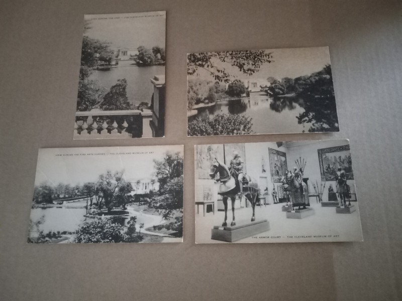 Vintage Lot Of 4 Cleveland Museum Of Art Postcards - Unposted- Real Photo B & W