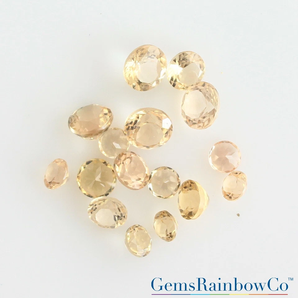 Piedras preciosas sueltas facetadas turmalina color champán en múltiples formas y tamaños, Foto 3 de 4