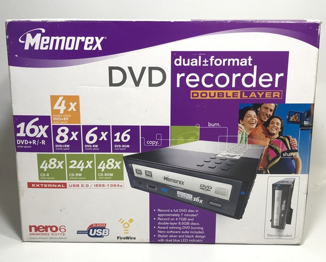 Memorex DVD/CD Recorder & Player double layer 16x 3202 3288 PLUS 28 dvd