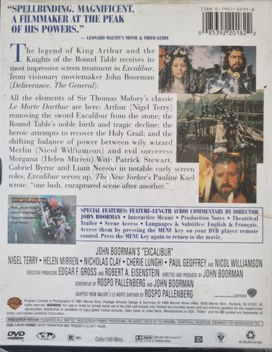 Excalibur - DVD Region 1/Zone 1 Neuf N&S Boitier Snap Case - Imagen 2 de 2