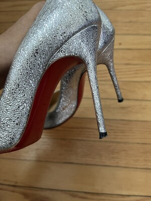 christian louboutin corneille Silver Pumps Size 36 USA 7 Metallic