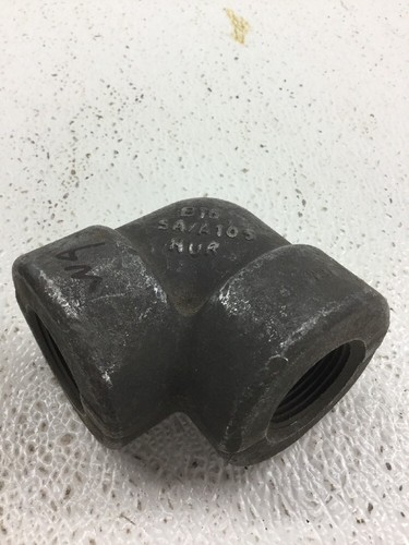 Forged Steel 90-Degree Elbow 1" 6000 lb. Threaded NPT Ends A105 Pipe Fitting - Picture 3 of 9