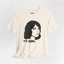 TV Girl Fan Club Face" Funny Adult Meme T-Shirt