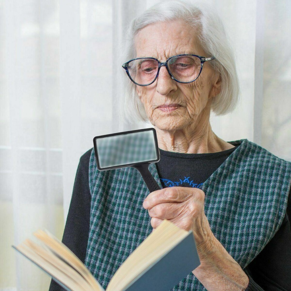 Handheld Rectangular 3X Magnifier Magnifying Glass Loupe For Reading ...