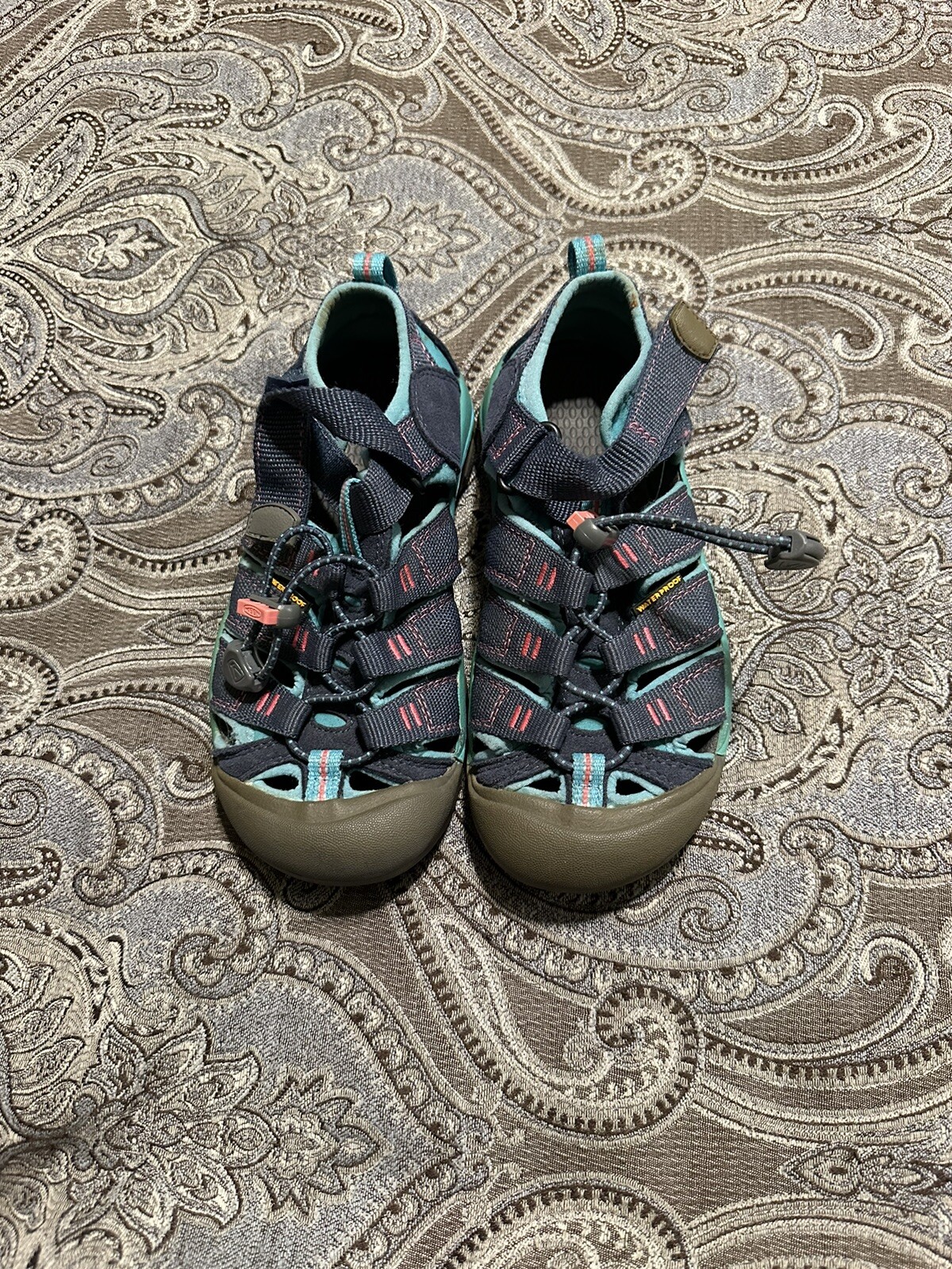 Sandali Keen Youth Girl’s Newport H2 Hydro Teal Navy Rosa taglia 1 scarpe 011014