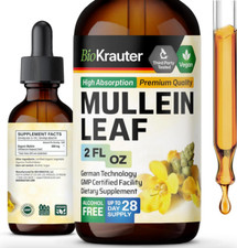 Mullein Leaf Extract Organic Lung Cleanse Drops for Lung Health Natural Herbal