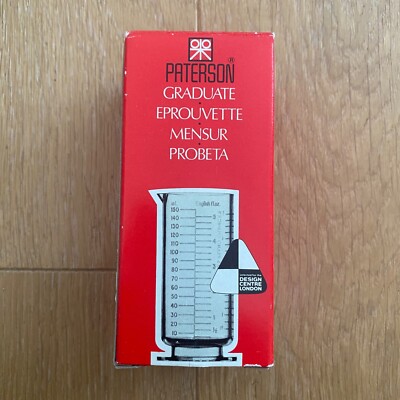 PATERSON 150 ML 5oz   Graduiertes Reagenzglas Dosierglas Transparent Weiß 22 cm