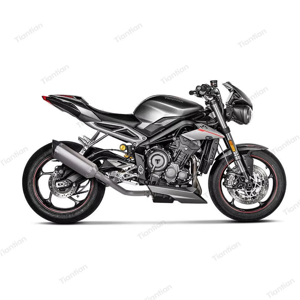 Tubo de eslabón de cabezal deslizable para escape de motocicleta Triumph Street Triple 765 17-24 Foto 2 de 2