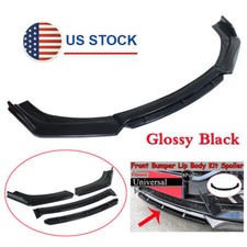 Universal Glossy Black Car Front Diffuser Chin Spoiler Splitter Bumper Body Kit Universal Glossy Black Car Front Diffuser Chin Spoiler Splitter Bumper Body Kit