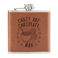Crazy HeißE Schokolade Mann Stars 170Ml Pu-Leder Flachmann Hellbraun Vatertag