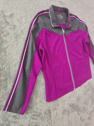 Made for Life Womens Purple and Gray Zippered Lightweight Jacket Size PXL - Picture 3 of 8