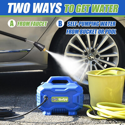 Toolcy Compact Car Pressure Max 2030 PSI Small Electric Power Washer, 50 FT