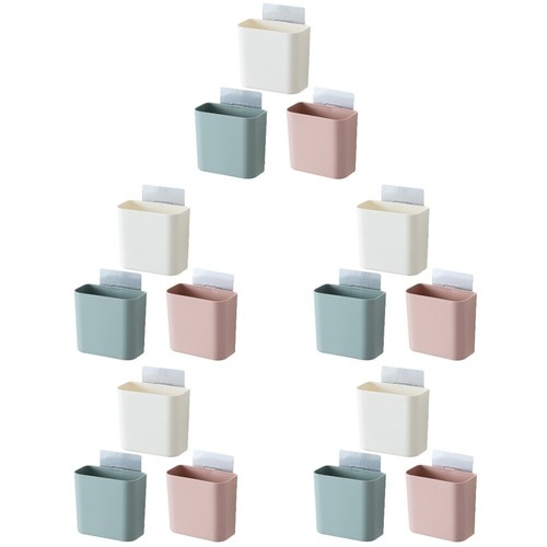 15 PCs Kleber Wandmontaged Storage Organizer Box für Bad Pantry Küche - Bild 12 von 12