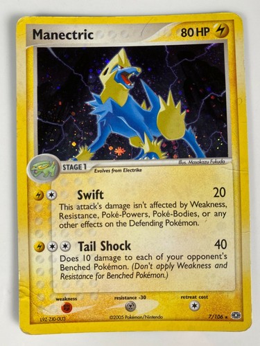 Manectric Holo Rare - 7/106 Ex Emerald Set - Pokemon Card - LP | eBay ...
