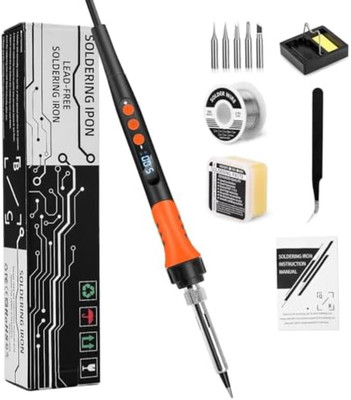 Set di saldatori, saldatore a LED 90W con temperatura regolabile 180â„ƒ