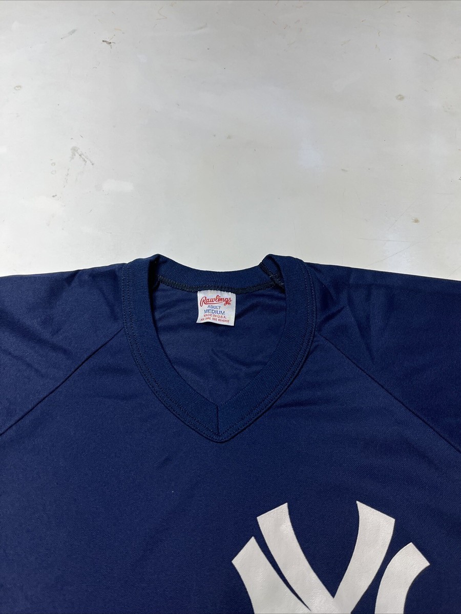 1980s Rawlings USA ヤンキース ユニフォーム MLB Vintage 1980s New York Yankees Blue Jersey Shirt Rawlings Men SZ