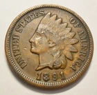 1891 P Indian Head Cent Penny  *VF - VERY FINE DETAILS*  **FREE SHIPPING**
