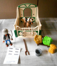 Pferdebox Playmobil mit Zubeh&ouml;r - Vollst&auml;ndig - Spielzeug Pferd Reiten - TOP