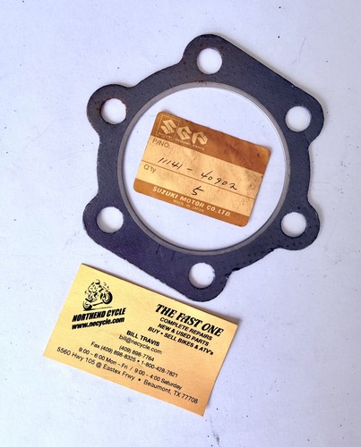80-81 Suzuki PE400 Enduro Cylinder Head Gasket 11141-40902 OEM NOS (Qty: 1)