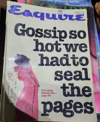 Esquire Magazine 70s Vintage 1976 August - Gossip So Hot... 