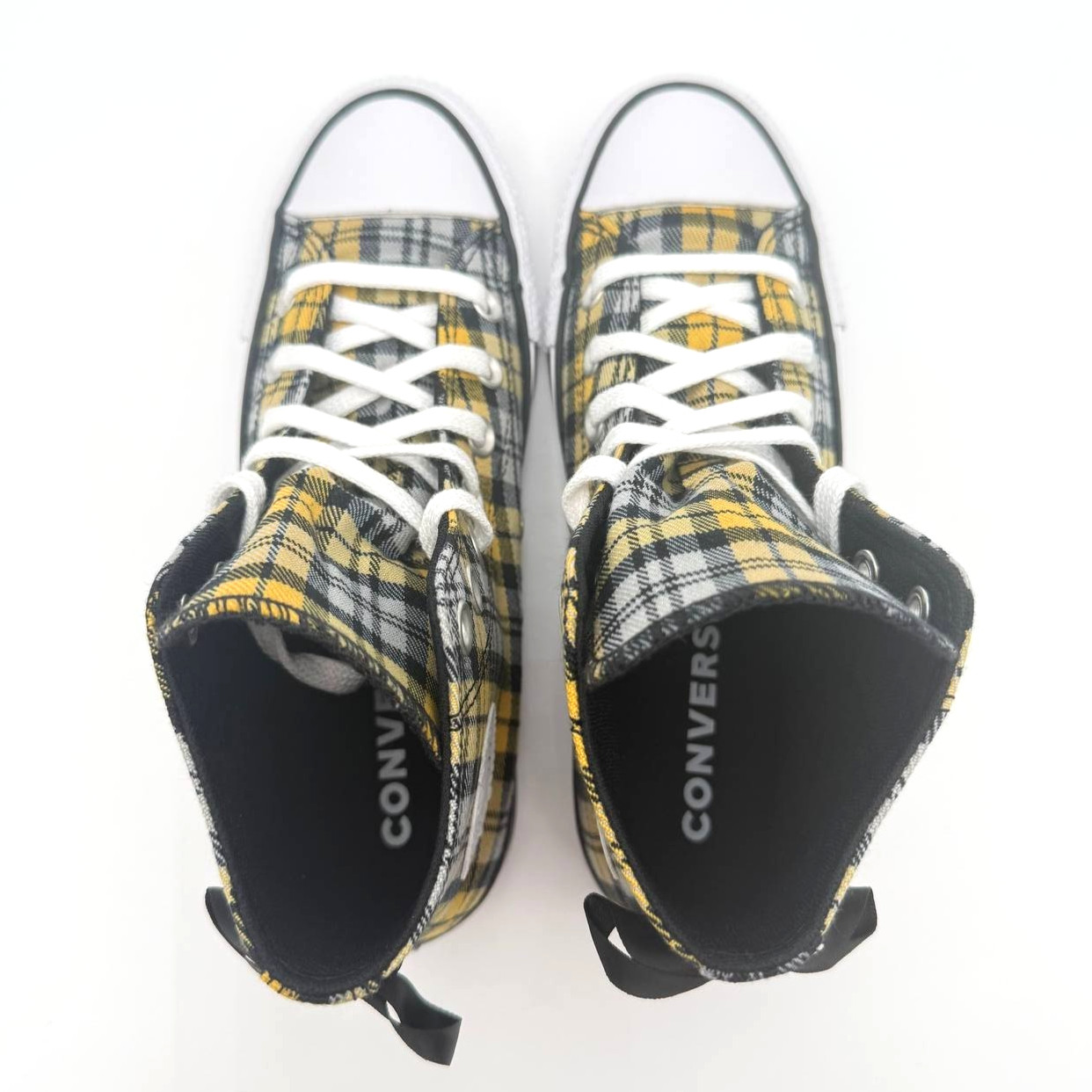 Converse Women's Size 6 Chuck Taylor All Star High-Top Sneakers Black Yellow thumbnail 7