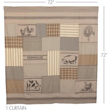 Cotton Farmhouse Shower Curtain