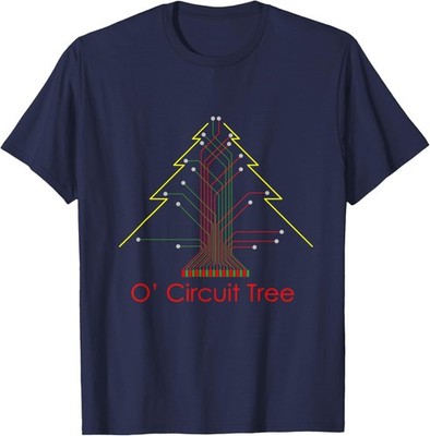 Electrical Engineer Nerd Shirt, Circuit Christmas TShirt T-Shirt