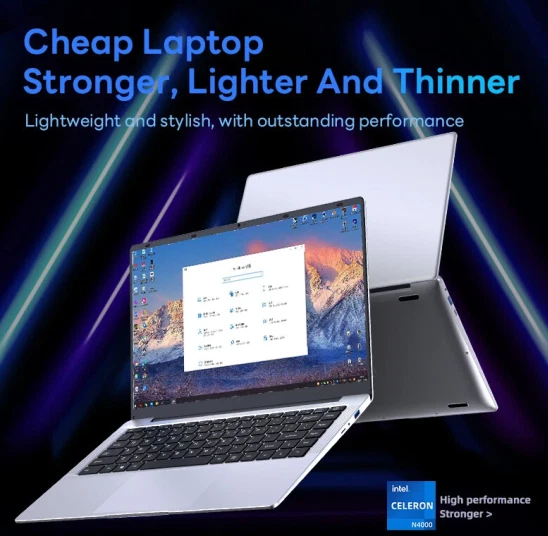 Laptop da 14,1 pollici, Intel Celeron N4000, IPS Full HD 12 GB DDR4, 1000 GB SSD - Immagine 4 di 4