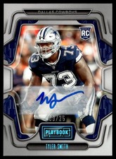 2022 Playbook Signatures Platinum Tyler Smith Rookie Auto 09/25 Dallas Cowboys