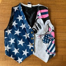 Vintage 90s YTK Retro kids size 8 vest Walt Disney Minnie Mouse stars stripes