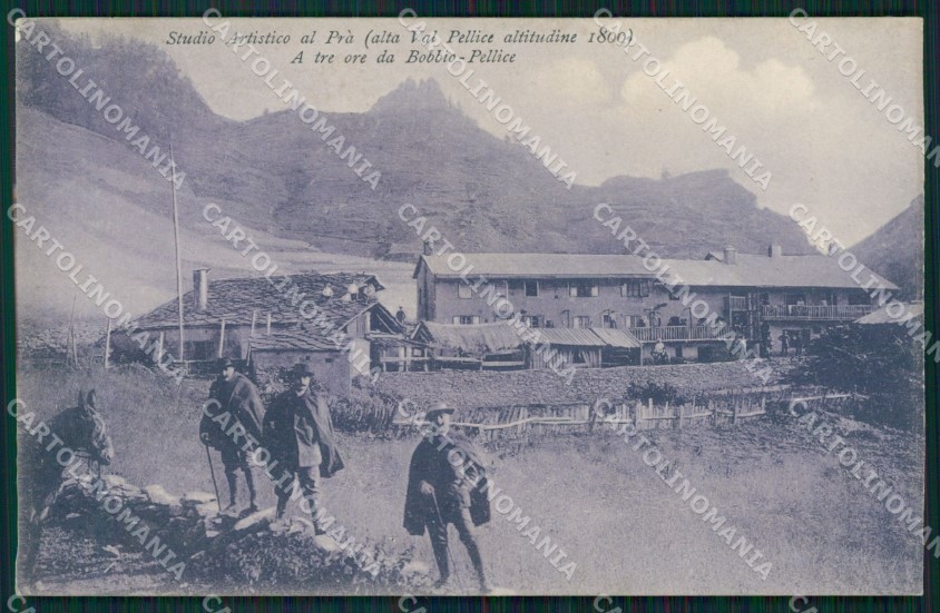 Torino Bobbio Pellice Conca del Pra Genta SCOLLATA cartolina MT5129