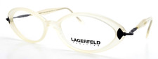 KARL LAGERFELD 90s vintage glasses 4310 03 unique oval milky translucent FRANCE