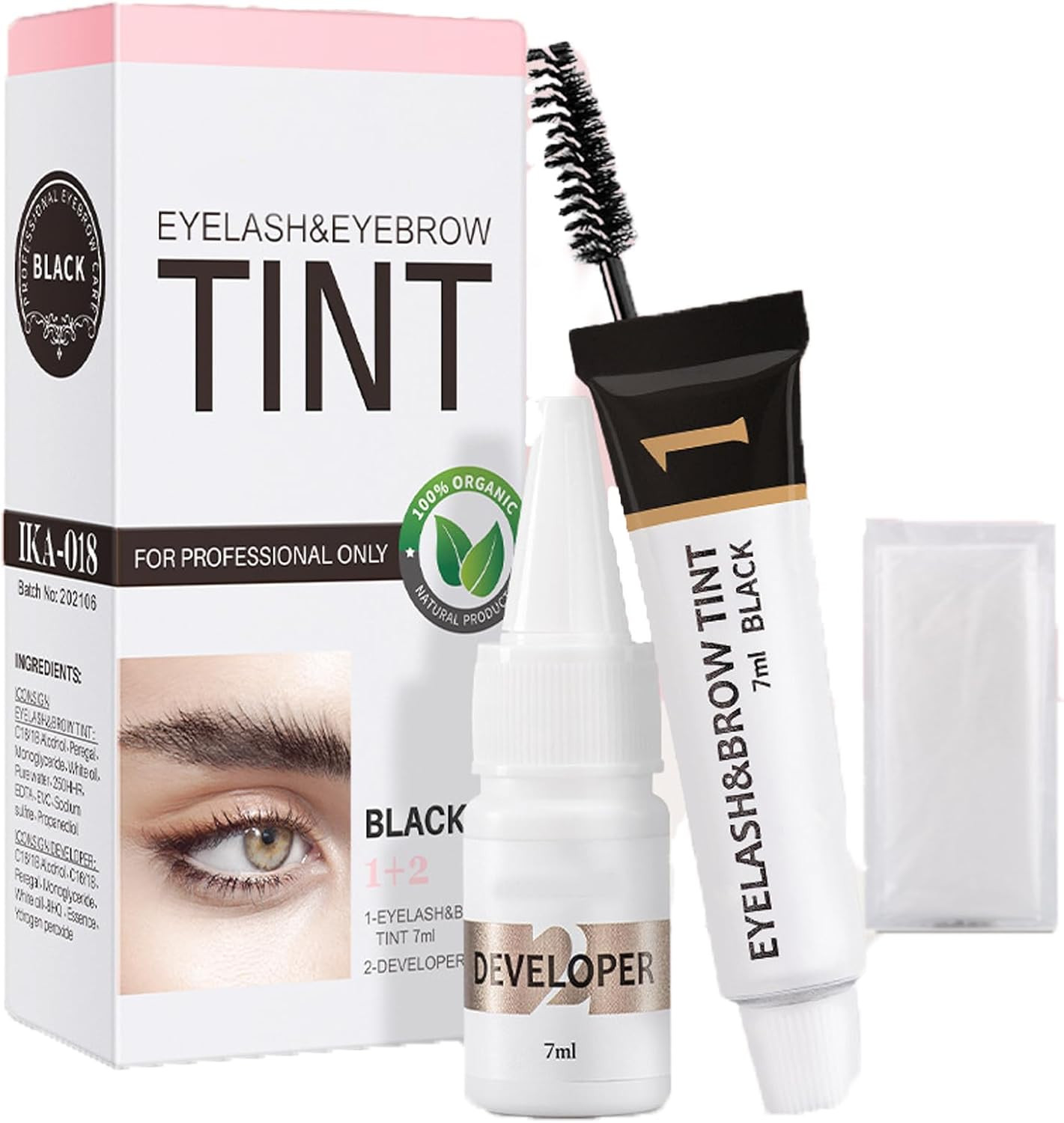Eyebrow Tint Kit, Black Eyebrow and Eyelash Tint, Eye Brow Dye, Instant Color-La