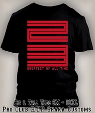 23 Greatest of All Time Barcode Men Graphic Pro Club Shaka Tee Shirt Big Tall Sm