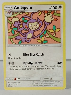 Ambipom - SM: Cosmic Eclipse #170 - POKEMON -NM -singles