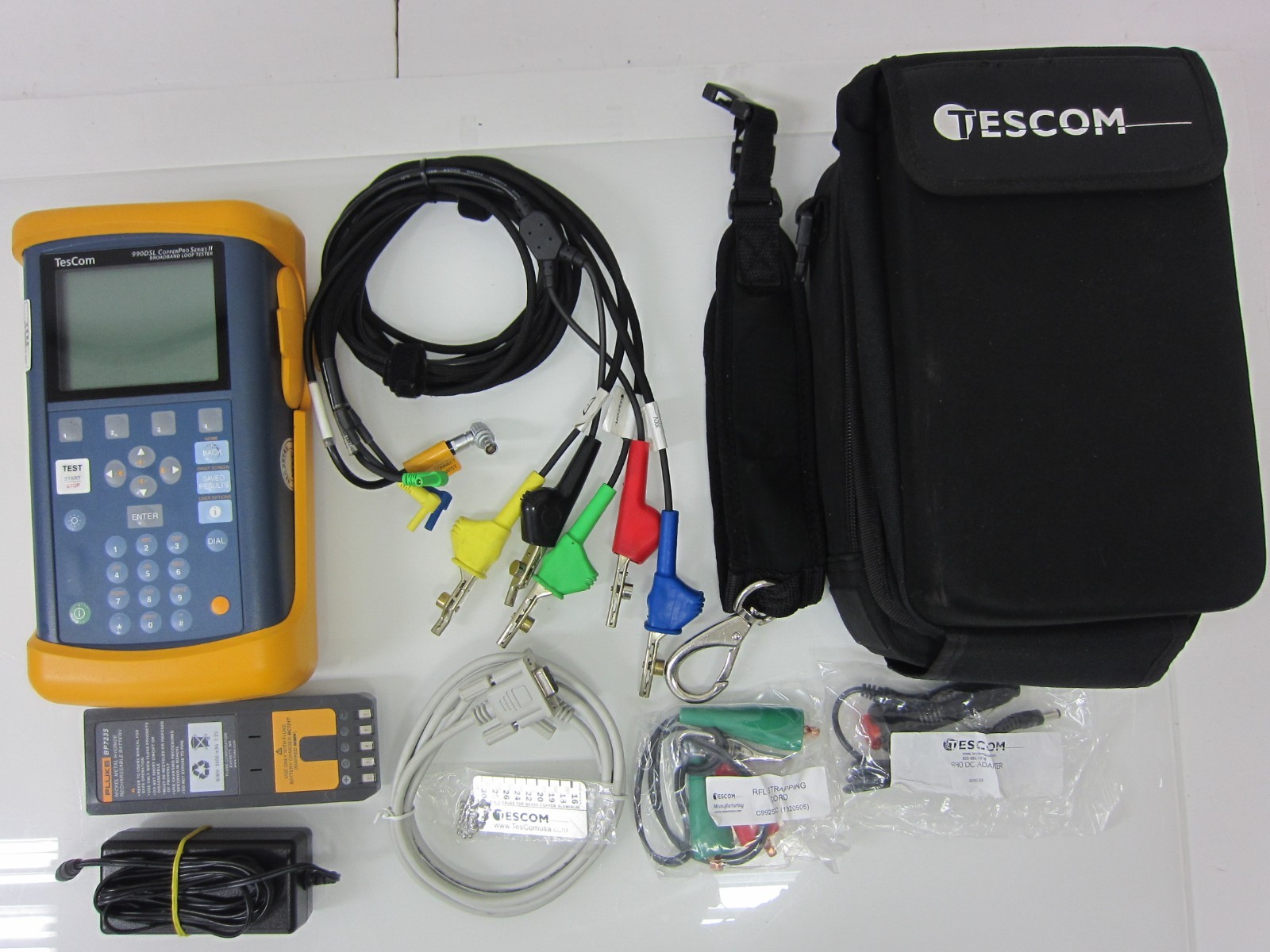 TESCOM FLUKE NETWORKS 990DSL CopperPro Loop Tester w/ TDR, W/accessories