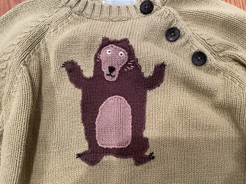 Janie and Jack Autumn Timber Bear Sweater Size 18-24 Mons - 第 2/4 張圖片