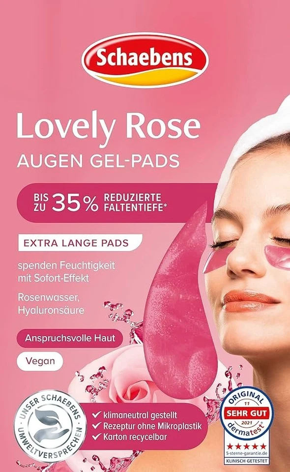 SCHAEBENS Limited Edition Lovely Rose Augen Gel Pads f. 1 Anwendung